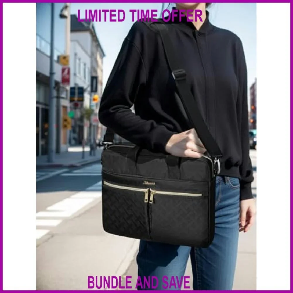 17.3 Inch Laptop Sleeve Case with Shoulder Strap Multiple Pockets